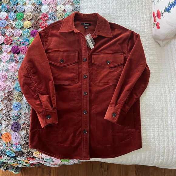 NWT Madewell Corduroy Twill Oversized Shirt Jacket - Picture 7 of 14